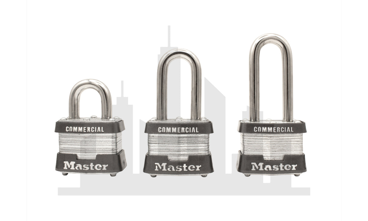 Master Lock 3 Laminated Steel Padlock 1-9/16" Wide