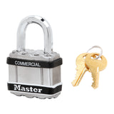 Master Lock M1 1-3/4" Wide Commercial Magnum Laminated Steel Padlock with Stainless Steel Body Cover, 1-1/2" Shackle
