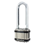 Master Lock M5 2" Wide Commercial Magnum Laminated Steel Padlock with Stainless Steel Body Cover, 1-1/2" Shackle