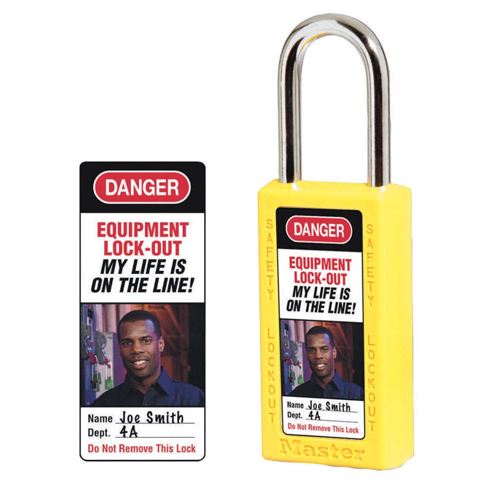 Master Lock 0411-5705 Photo Identification Labels for No. 411 Zenex™ Thermoplastic Safety Padlocks