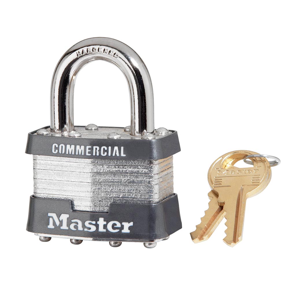 Master Lock 1 Laminated Steel Padlock 1-3/4in (44mm) Wide-Keyed-Master Lock