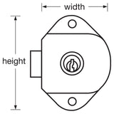 Master Lock 1714 Built-In Springbolt Keyed Lock for Lift Handle, Single Point Horizontal Latch and Box Lockers