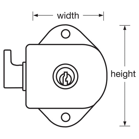 Master Lock 1790 Built-In Keyed Lock For Single Point Wrap-Around-Latch™ Lockers