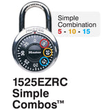 Master Lock 1525EZRC Simple Combos™ ADA Inspired Combination Padlock 1-7/8" Wide