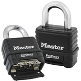 Master Lock 1178 ProSeries® Zinc Die-Cast Resettable Combination Padlock, Black 2-1/4" Wide