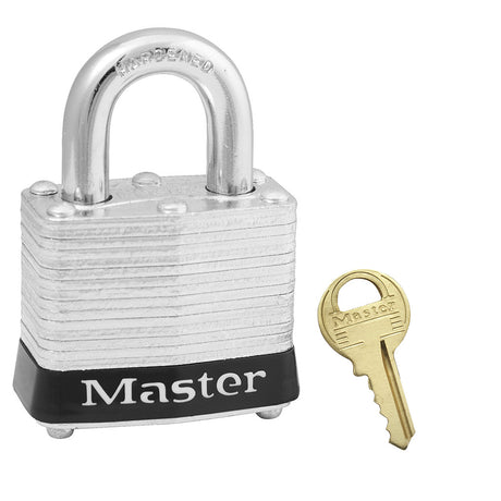 Master Lock 3 Laminated Steel Padlock 1-9/16" Wide