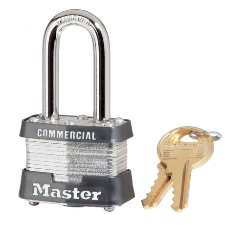 Master Lock 3 Laminated Steel Padlock 1-9/16" Wide