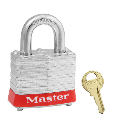 Master Lock 3 Laminated Steel Padlock 1-9/16" Wide
