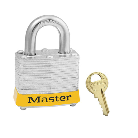 Master Lock 3 Laminated Steel Padlock 1-9/16" Wide