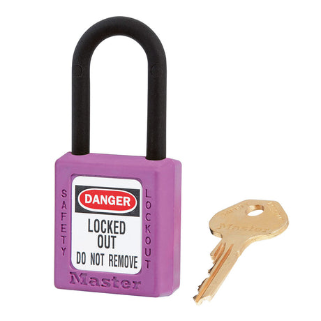 Master Lock 406 Dielectric Zenex™ Thermoplastic Safety Padlock, 1-1/2" Wide with 1-1/2" Tall Nylon Shackle