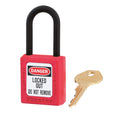 Master Lock 406 Dielectric Zenex™ Thermoplastic Safety Padlock, 1-1/2" Wide with 1-1/2" Tall Nylon Shackle
