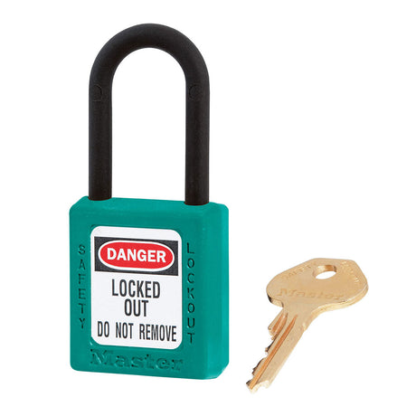 Master Lock 406 Dielectric Zenex™ Thermoplastic Safety Padlock, 1-1/2" Wide with 1-1/2" Tall Nylon Shackle