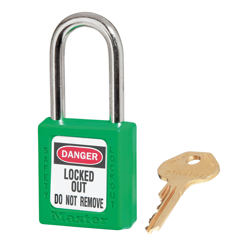 Master Lock 410 Zenex™ Thermoplastic Safety Padlock, 1-1/2" Wide with 3" Shackle