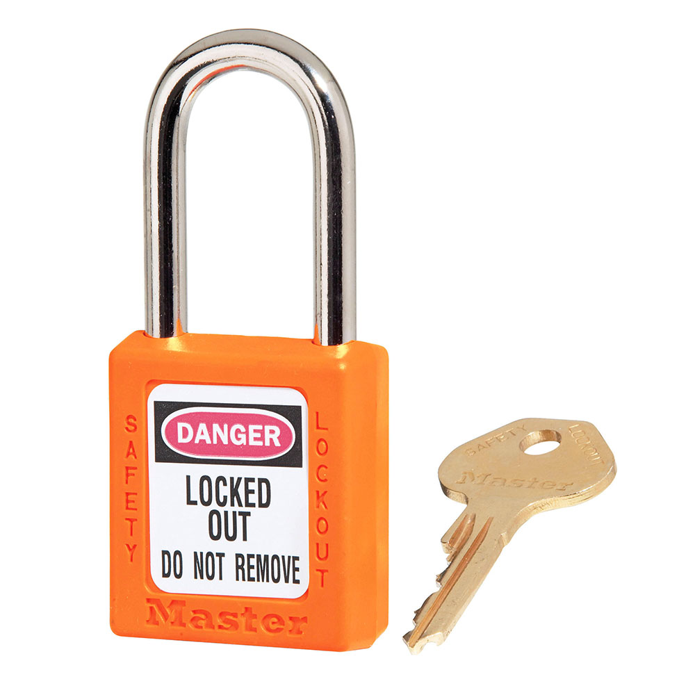 Master Lock 410 Zenex™ Thermoplastic Safety Padlock, 1-1/2" Wide with 3" Shackle