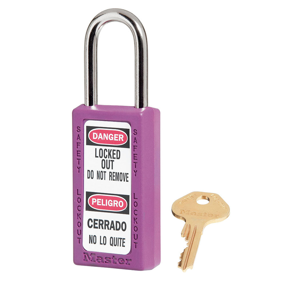 Master Lock 411 Zenex™ Thermoplastic Safety Padlock, 1-1/2" Wide with 3" Shackle
