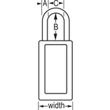Master Lock 411 Zenex™ Thermoplastic Safety Padlock, 1-1/2" Wide with 3" Shackle