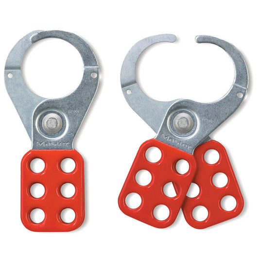 Master Lock 421 Steel Lockout Hasp, Jaw Clearance 1-1/2in (38mm) Wide-Other Security Device-Master Lock-421
