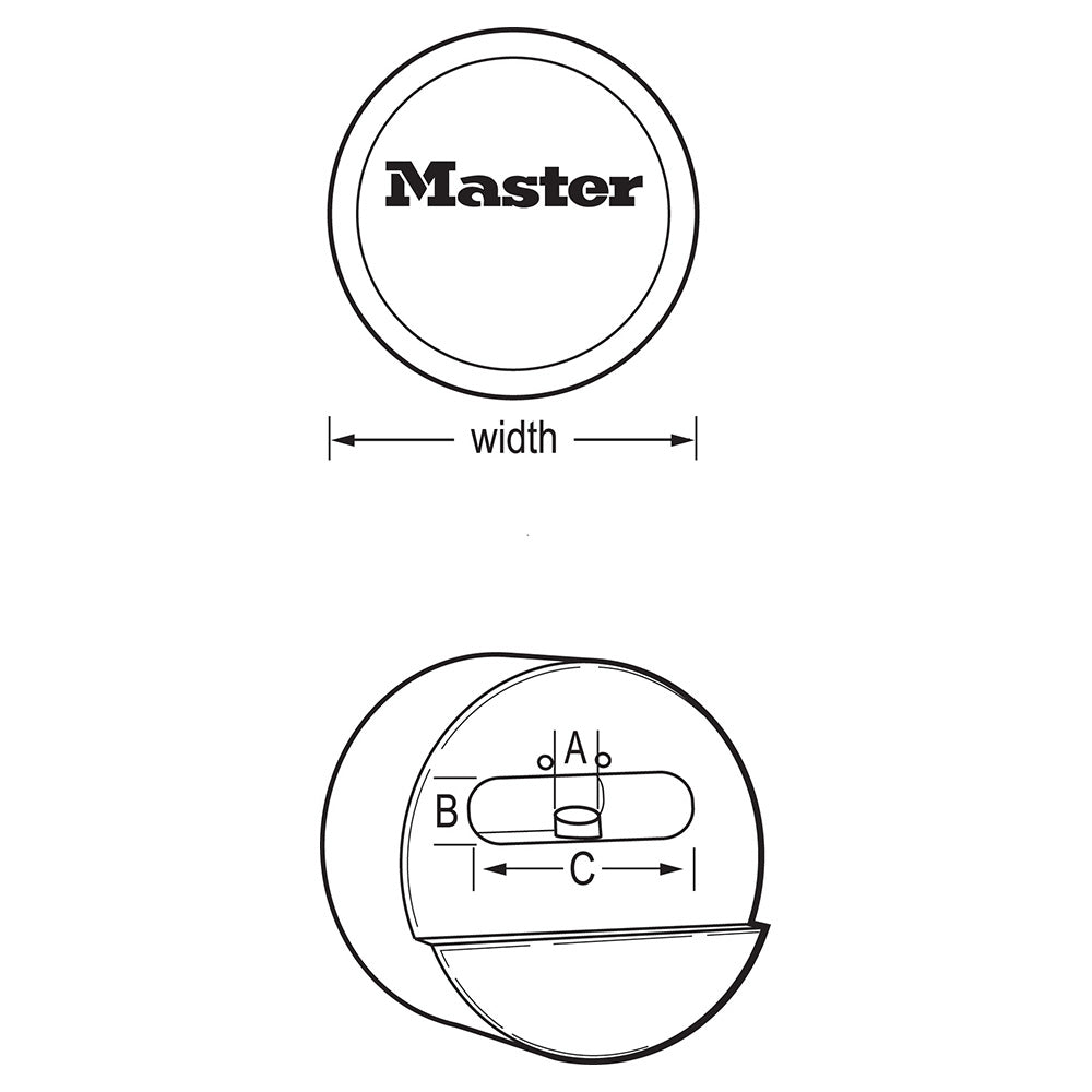 Master Lock 6271 ProSeries® Reinforced Zinc Die-Cast Hidden Shackle Rekeyable Padlock 2-7/8" Wide (Keyway 412K515)