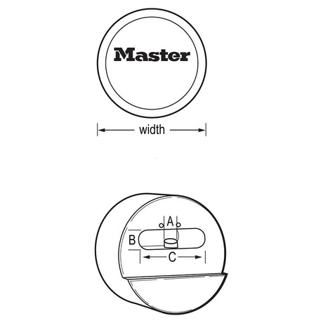 Master Lock 6271 ProSeries® Reinforced Zinc Die-Cast Hidden Shackle Rekeyable Padlock 2-7/8" Wide (Keyway 412K515)