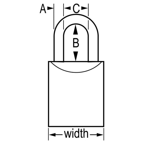 Master Lock 6830 ProSeries® Solid Brass Rekeyable Padlock 1-9/16" Wide