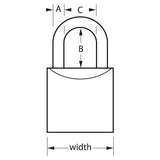 Master Lock 6850 ProSeries® Solid Brass Rekeyable Padlock 2" Wide