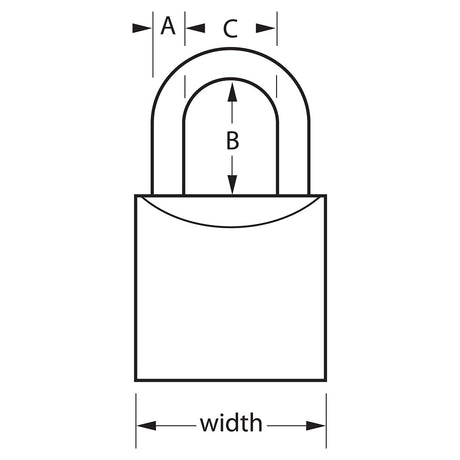 Master Lock 6850 ProSeries® Solid Brass Rekeyable Padlock 2" Wide