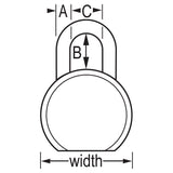 Master Lock 6230 ProSeries® Solid Steel Rekeyable Padlock 2-1/2" Wide