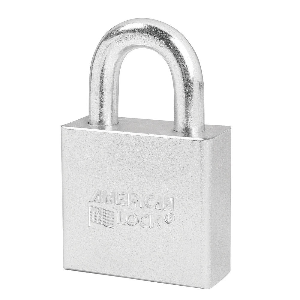 American Lock A50HS Solid Steel Padlock, Stainless Steel Pins 2" Wide