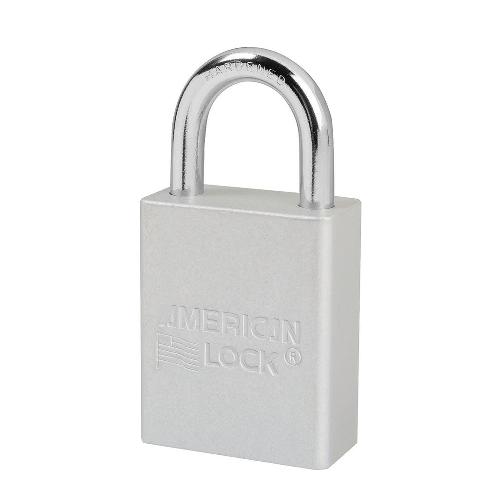 American Lock A1105 Anodized Aluminum Safety Padlock, 1-1/2" Wide with 1" Tall Shackle
