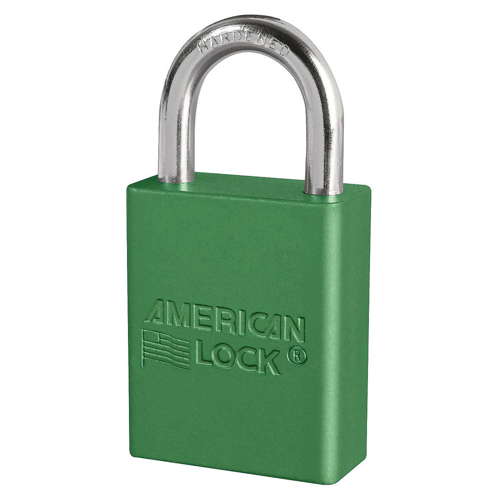 American Lock A1105 Anodized Aluminum Safety Padlock, 1-1/2" Wide with 1" Tall Shackle