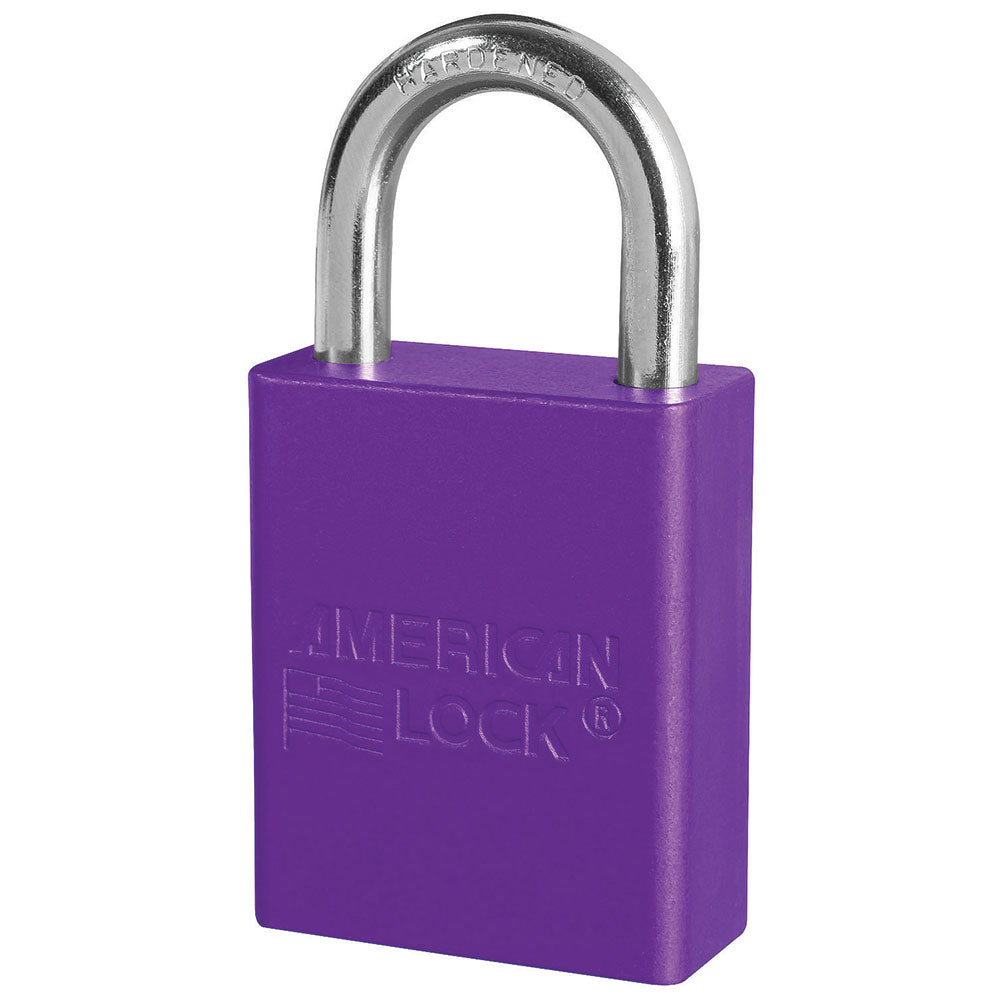 American Lock A1105 Anodized Aluminum Safety Padlock, 1-1/2" Wide with 1" Tall Shackle