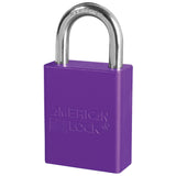 American Lock A1105 Anodized Aluminum Safety Padlock, 1-1/2" Wide with 1" Tall Shackle