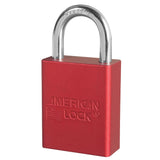 American Lock A1105 Anodized Aluminum Safety Padlock, 1-1/2" Wide with 1" Tall Shackle