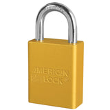 American Lock A1105 Anodized Aluminum Safety Padlock, 1-1/2" Wide with 1" Tall Shackle