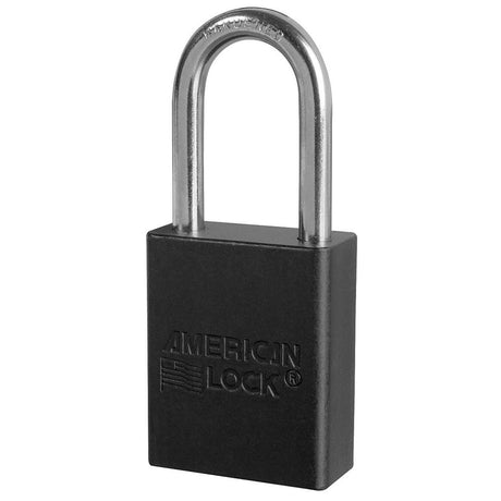 American Lock A1106 Anodized Aluminum Safety Padlock, 1-1/2" Wide with 1-1/2" Tall Shackle
