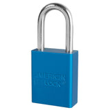 American Lock A1106 Anodized Aluminum Safety Padlock, 1-1/2" Wide with 1-1/2" Tall Shackle