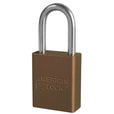American Lock A1106 Anodized Aluminum Safety Padlock, 1-1/2" Wide with 1-1/2" Tall Shackle
