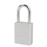 American Lock A1106 Anodized Aluminum Safety Padlock, 1-1/2" Wide with 1-1/2" Tall Shackle