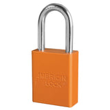 American Lock A1106 Anodized Aluminum Safety Padlock, 1-1/2" Wide with 1-1/2" Tall Shackle