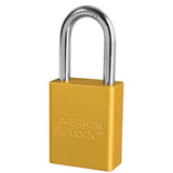 American Lock A1106 Anodized Aluminum Safety Padlock, 1-1/2" Wide with 1-1/2" Tall Shackle
