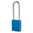 American Lock A1107 Anodized Aluminum Safety Padlock, 1-1/2" Wide with 3" Tall Shackle