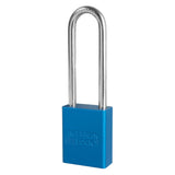 American Lock A1107 Anodized Aluminum Safety Padlock, 1-1/2" Wide with 3" Tall Shackle