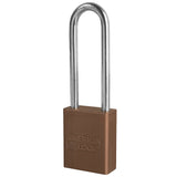American Lock A1107 Anodized Aluminum Safety Padlock, 1-1/2" Wide with 3" Tall Shackle