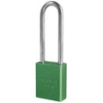 American Lock A1107 Anodized Aluminum Safety Padlock, 1-1/2" Wide with 3" Tall Shackle