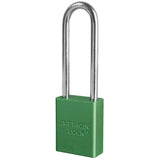 American Lock A1107 Anodized Aluminum Safety Padlock, 1-1/2" Wide with 3" Tall Shackle