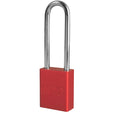 American Lock A1107 Anodized Aluminum Safety Padlock, 1-1/2" Wide with 3" Tall Shackle
