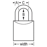 Master Lock 4140 V-Line Brass Padlock 1-1/2" Wide