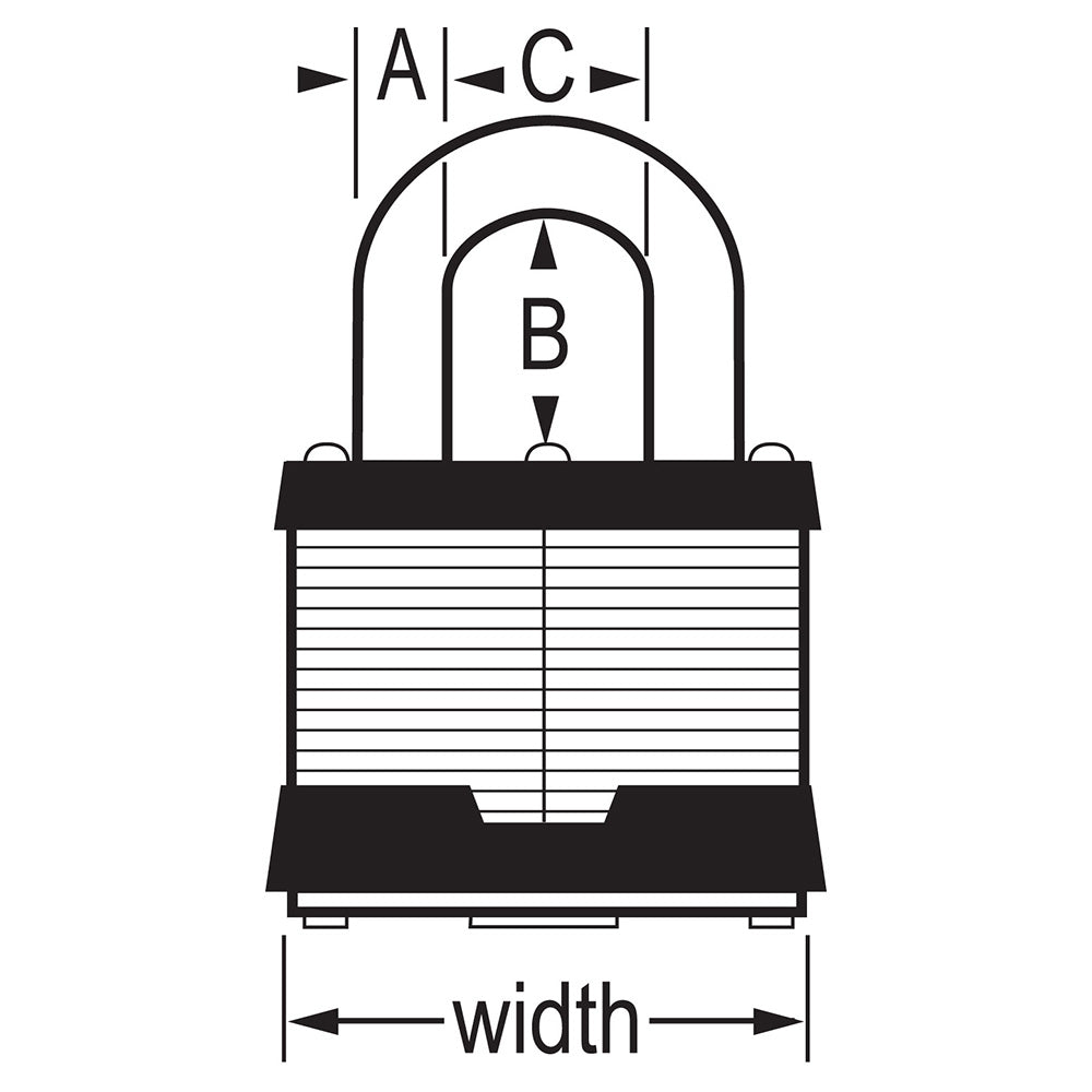 Master Lock 21 Laminated Steel Rekeyable Padlock 1-3/4" Wide