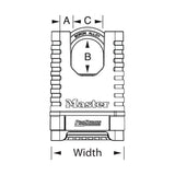 Master Lock 1177 ProSeries® Shrouded Brass Resettable Combination Padlock 2-1/4" Wide