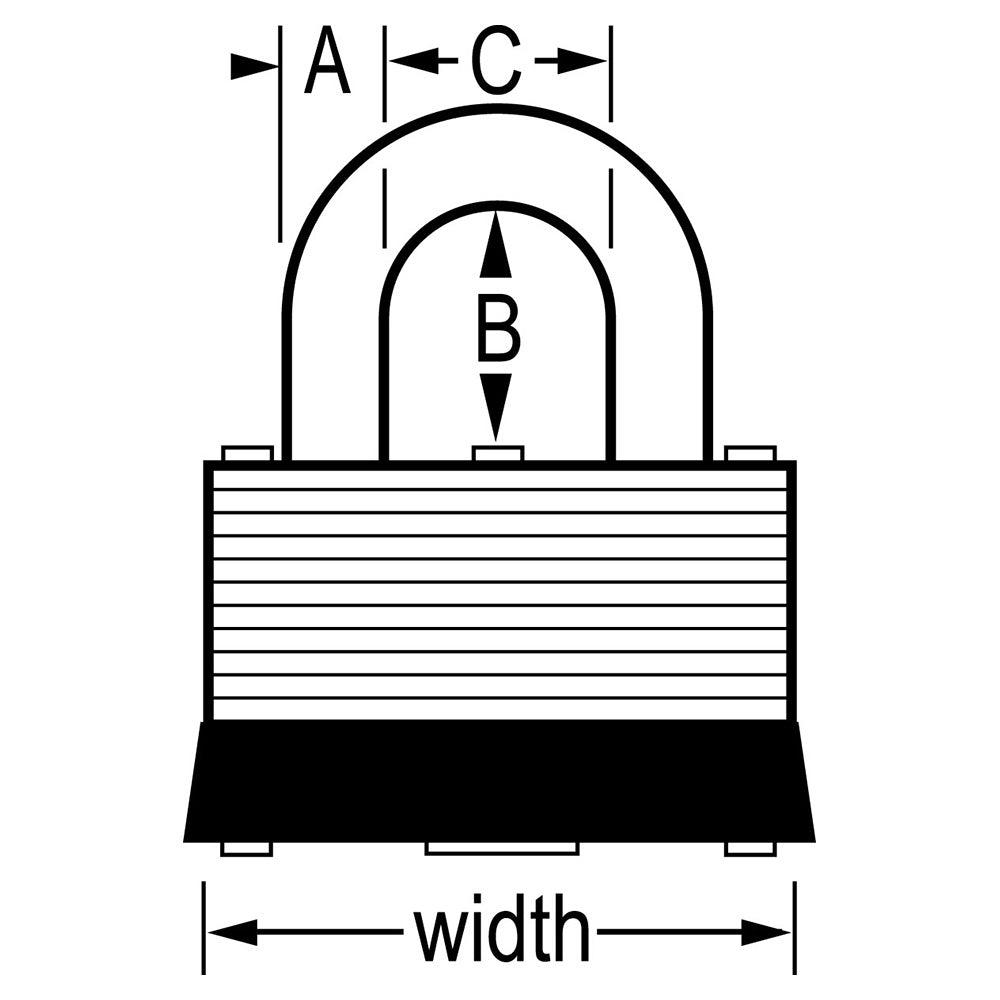 Master Lock 500 Laminated Steel Warded Padllock 1-3/4" Wide